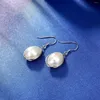 Dangle Earrings 925 Sterling Silver Baroque Pearl Drop For Women Girls Fashion Handmade Wire Hook 2023 Jewelry Gift