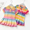 Filles robes Unicon enfants printemps été col rabattu enfants vêtements mode enfant en bas âge bébé vêtements fille 230322