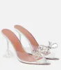 Designer Sandales Femmes Chaussures De Luxe Rosie 95mm Mules Ornées De Cristal Talon Sculptural EU35-42 Avec Boîte