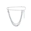 Högkvalitativ rostfritt stålkedja Kvinnor Kvinnors bröllop Bridal Bundle Brooch Dress Pin Fashion Jewelry Party Gift