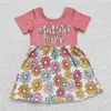 Magliette Moda Neonate Cartoon Print Cute Long Sleeve Dress Boutique all'ingrosso Abbigliamento per bambini Gonna RTS 230322