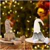 Christmas Decorations Gnomes Handmade Swedish Tomte With Long Legs Scandinavian Figurine Plush Elf Doll 5260 Q2 Drop Delivery Home G Dhjom