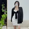 Lässige Kleider Französische Bogen süße Sommer-Eleganzkleidung sexy a-line spannende hip wrap mini Frauen