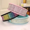 Dog Collars Wide Collar Bling Rhinestone Pet Reflective Leather Dogs Adjustable For Medium Large Accessories