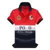 Polo europea e americana a maniche corte T-shirt grande ricamata da uomo in puro cotone 100% s-6XL