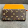 2023 Portemonnees voor dames M60697 Emilie lange portemonnee heren portemonnee kaarthouders 4 creditcardsleuven Luxe designer clutch bags knop Man kaarthouder sleutelzakje portefeuilles cadeau