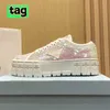 Designer casual shoes Double Wheel Sequin Sneaker height 5CM womens shoe white black pearl pink luxury sneakers fashion low outdoor women trainers US 4-10