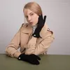 Cinq doigts gants mode femmes hiver écran tactile Plus velours chaud daim cuir conduite mitaines femme perle vélo cyclisme plus épais E4