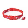 Collari per cani Cartoon Cat With Bell Collare regolabile con fibbia in poliestere Accessori per animali domestici Piccolo Chihuahua