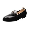 Moda Black Ponte Poe Business Sapatos de vestido de mocassins Sapatos de couro oxford para homens