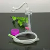 2023 Narguilés Hot-vente portable acrylique à main cigarette bouilloire Verre Bongs Verre Fumer Pipe Eau