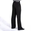 Stage Wear Latin Dance Pants Men Ballroom Performance Clothes Male Trousers Black Competition Cha JL5319