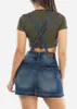 Vestidos casuales Mujeres sexy Correa de espagueti Bodycon Jeans Mini Skater Vestido sin espalda Denim Verano