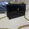 Sacs Dernières épaules Femmes Kurt Geiger Designer Sac British Eagle Head Handbag Black Cow Hide épaule épaule Crossbody Chain Small Square G8i8