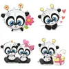 Наклейки на стенах Три Ratels QC529 Big Eyes Panda для детей Прекрасные детские подарки на декорации декорации детского сада