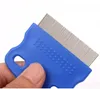 Pet Lice Comb Non Slip Handle Stainless Steel Pin Combs Grooming Cleaning Punny Nit Pet Louse Free Remover Brush Dog Flea Remedies dh9887