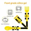 Dinarty Sets Interactive Utensil Set Toys For Kids Construction Themed Fork en Spoon Toddlers Young Children Soft Handles