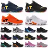2023 Mercurial Plus TN Ultra Se Black White Orange Running Shoes Outdoor Women Mens Maxes Trainers Sneakers