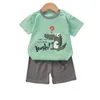 Tshirts Summer Childrens ShortSleeved Suit Cotton Boys Girls Clothing Set Version Of Baby Clothes Tshirt Children clothing 230322