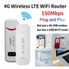 4G LTE Wireless USB DONGLE MOOPEL BRONGLABA BROANÇA 150MBPS Stick 4G SIM CARD CARTO sem fio Office Home Office Wireless Adaptador de Wi -Fi sem fio