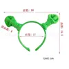 Inne domowe ogród Halloween Moq50pcs Hair Hoop Shrek HairPin Uszy opaska głowa Kołyk