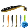 6 Pz/lotto Easy Shiner Soft Fishing Lure 8cm 3.5g Isca Artificiale Soft Bait Silicone Doppi Colori Carpa Esca Artificiale Swim Bait