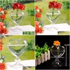 Vaser glas blomkrukor planter hjärta vas stående hem dekoration skrivbord dekorativ bröllop fest dekor 210623 drop leverans garde dhcwn