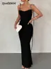 Party Dresses Women's Sexy Backless Ruched Maxi Dress Women Elegant Holiday Vestido Sling 2023 Spring Fashion Lady Club Clothes Y2303