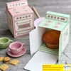 Vintage oven cadeauboxjes cupcake doos muffin feestje bruiloft gunst