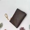 Titular de la tarjeta de crédito Llaveros Anillos Cuero Marrón Flor Monederos Bolsa Monedero Llaveros Joyería Diseñador de moda Bolso de mujer Pen213D