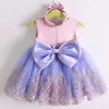 Baby Mädchen Kleider Medium Kinder Prinzessin Kleid Spitze Kontrast Farbe 2023 Frühling Sommer Rock Kleid Kinder Kleidung 0-7T 27 Stile