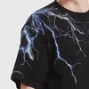 Mężczyzn S t T koszule 2023 Streetwear Dark Lightning T Shirt Hip Hop Men Harajuku Tshirt krótkie rękawowe bawełniane t -koszulki moda czarne topy tee Hiphop 230321