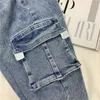 Jeans DFXD Spring Baby Boys Cargo Jeans Pants Cotton Casual Long Straight Children Denim Trousers Boys Clothes Fashion Clothing 230322