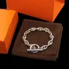 Popular brand necklace designer U shaped pendant necklace bracelet set round digital French quality fashion classic female jewelry Valentine s Day love gift