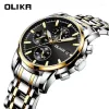 Armbandsur Olika Steel Men Quartz Watch For Business Watches Lysande vattentät manlig relogio