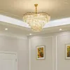 Chandeliers Modern Crystal Hanging Light Luxury Fixtures Large Round Luminaire Drop Lamp For Living Room Dining