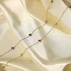 Anhänger Halsketten Ins Mode Bunte Sparkly CZ Zirkon Für Frauen Mujer Dünne Kette 18 Karat Gold Edelstahl Halskette Geschenke