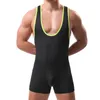 Onderhirts sexy heren bodysuits rekbare sportkleding ondergoed jumpsuits tutepje worstelen singlet slaapkleding zwemkleding comfortabel