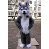 Vendas quentes Husky Dog Mascot Trajes de desenho animado Dresses Fancy Dress High School Mascot AD Vestuário