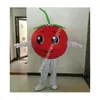 Ny Red Cherry Mascot Costume Top Cartoon Anime Theme Character Carnival Unisex vuxna storlek Jul födelsedagsfest utomhus outfit kostym