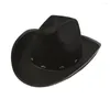 Berretti Cappello da cowboy Panno di moda Non sbiadito Outdoor Boy Girl Cosplay Cowgirl Regalo per il campeggio Festa unisex