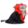 Kattdräkter halloween husdjur söt cosplay vampyr mantel för liten hund kattunge valpklänning kawaii kläder accessoties 2023