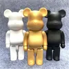 حار 28 سنتيمتر 400 Bearbrick Bear Brick Action Figures Bear PVC Model DIY الطلاء الدمى الاطفال لعب الأطفال هدايا عيد الميلاد