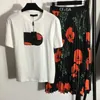 Luxe rok set dames mode bloemenprint lange rokken katoenen t -shirt skims tweedelige designer jurk merk pullover sweatshirt dames kleding