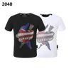 RONDE pp BEER T Heren Designer T-shirts Merk PP Schedel Mannen T-SHIRT Plein NECK SS HAWAÏ MET KRISTALLEN Hip Hop Tshirt Philipps Top Tees 161199 KL5H