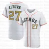 Jose Altuve Houston 2023 Camiseta de la colección Gold Astros 60th Anniversary Jerseys Yordan Alvarez Alex Bregman Justin Verlander Nolan Ryan Kyle Tucker Bagwell