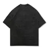 Survêtements pour hommes Hommes T-shirts Hip Hop Streetwear Washed Japonais Anime Impression numérique Tops surdimensionnés Harajuku Coton Été T-shirt à manches courtes 230322