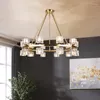 Chandeliers Modern Transparent Glass LED Chandelier Ceiling Light Home Dining Room Bedroom Lamp Meal Hanger Interior Lighting Decoration