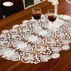 Table Runner Proud Rose Desk Flag White Embroidery Table Runner Lace TV Cabinet Table Flag White Bed Flag Table Mat Table Cloth 230322