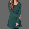 カジュアルドレスエレガントなツイストニットセータードレス女性2023ファッション秋の冬Oネック女性